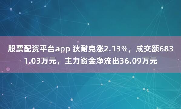 股票配资平台app 狄耐克涨2.13%，成交额6831.03万元，主力资金净流出36.09万元
