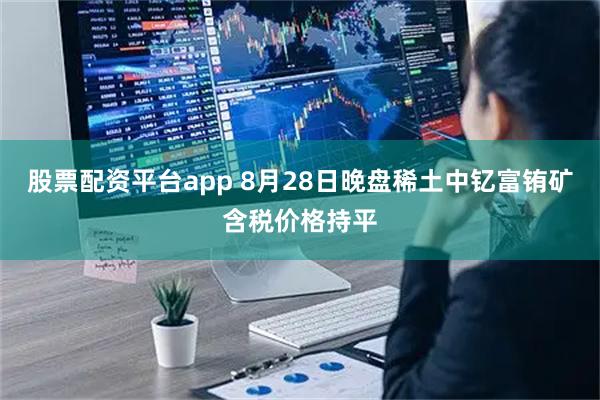 股票配资平台app 8月28日晚盘稀土中钇富铕矿含税价格持平